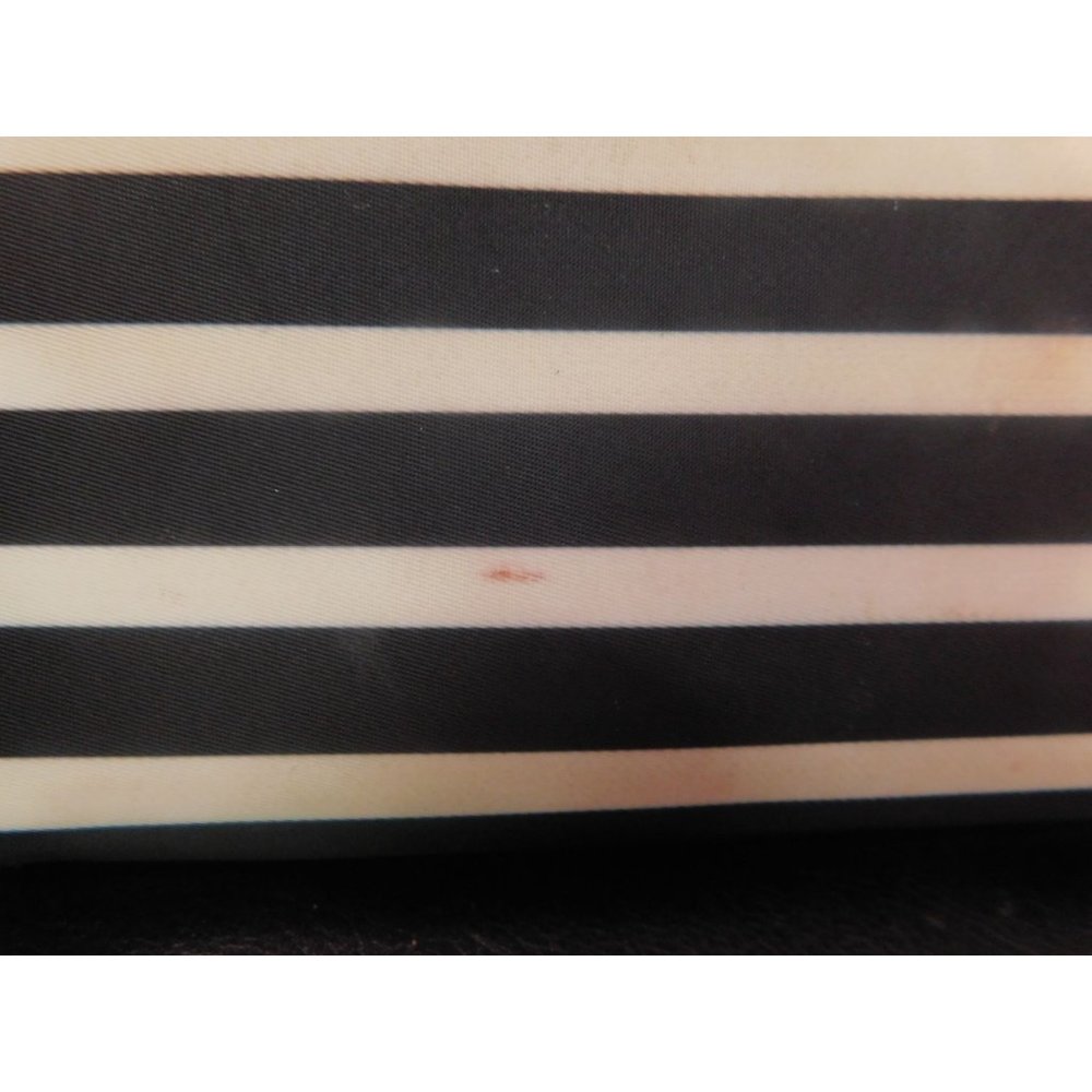 Kate Spade Black White Stripe Nylon Molly Backpack and Striped Wallet - Picture 6 of 15